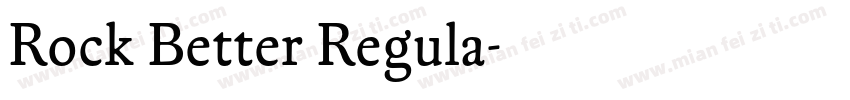 Rock Better Regula字体转换